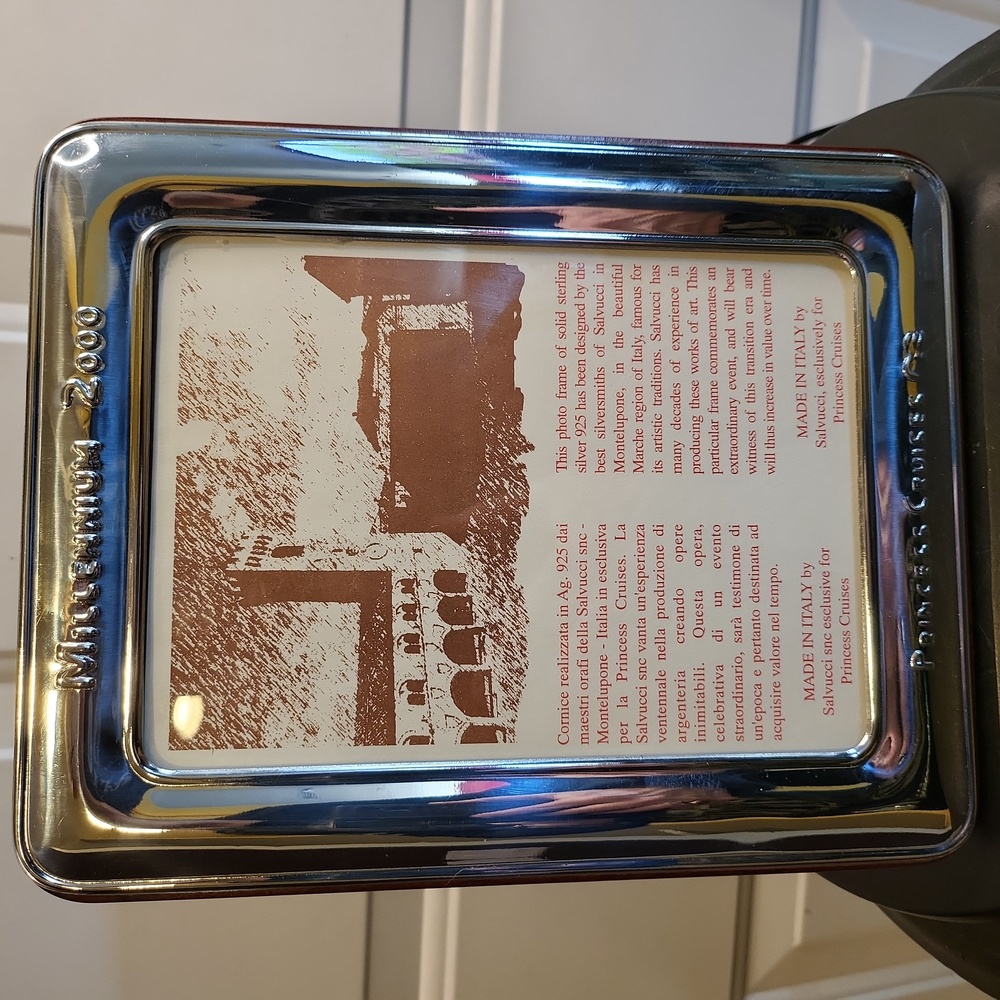 Salvucci Italy Sterling Silver Princess Cruise Millennium 2000 Picture F…